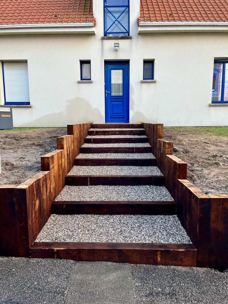 Escalier — Traverses bois